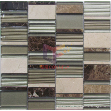 Crystal Stone Mosaic with Wave Pattern and Various Size (CS212)